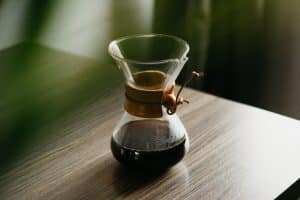 Pour over coffee brewing